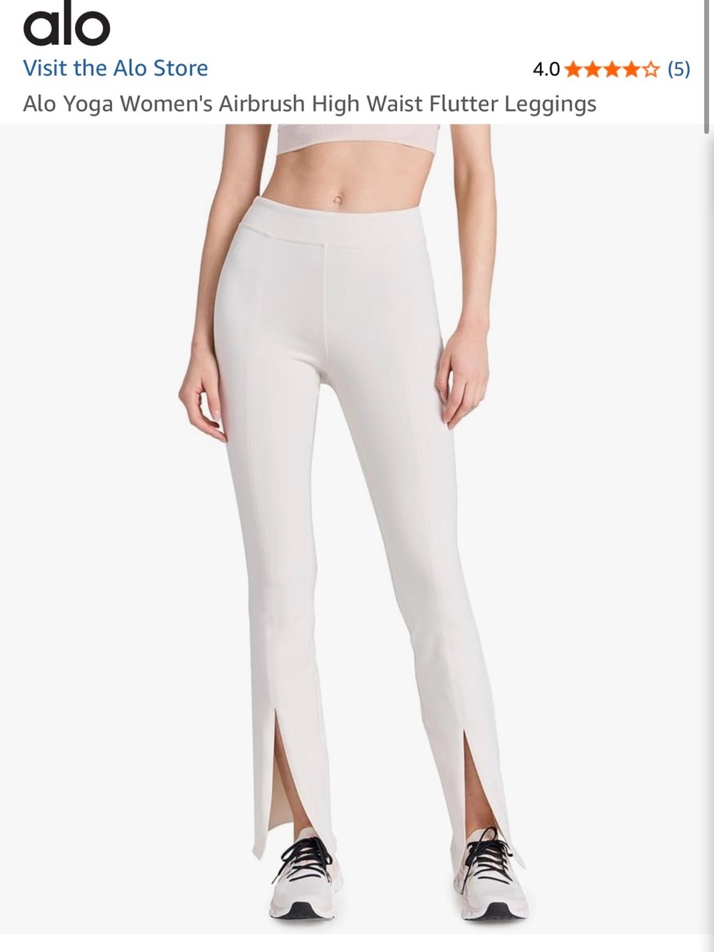 ALO Yoga White Boot Cut Flare Pants